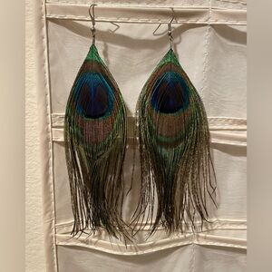 Peacock Feather Earrings